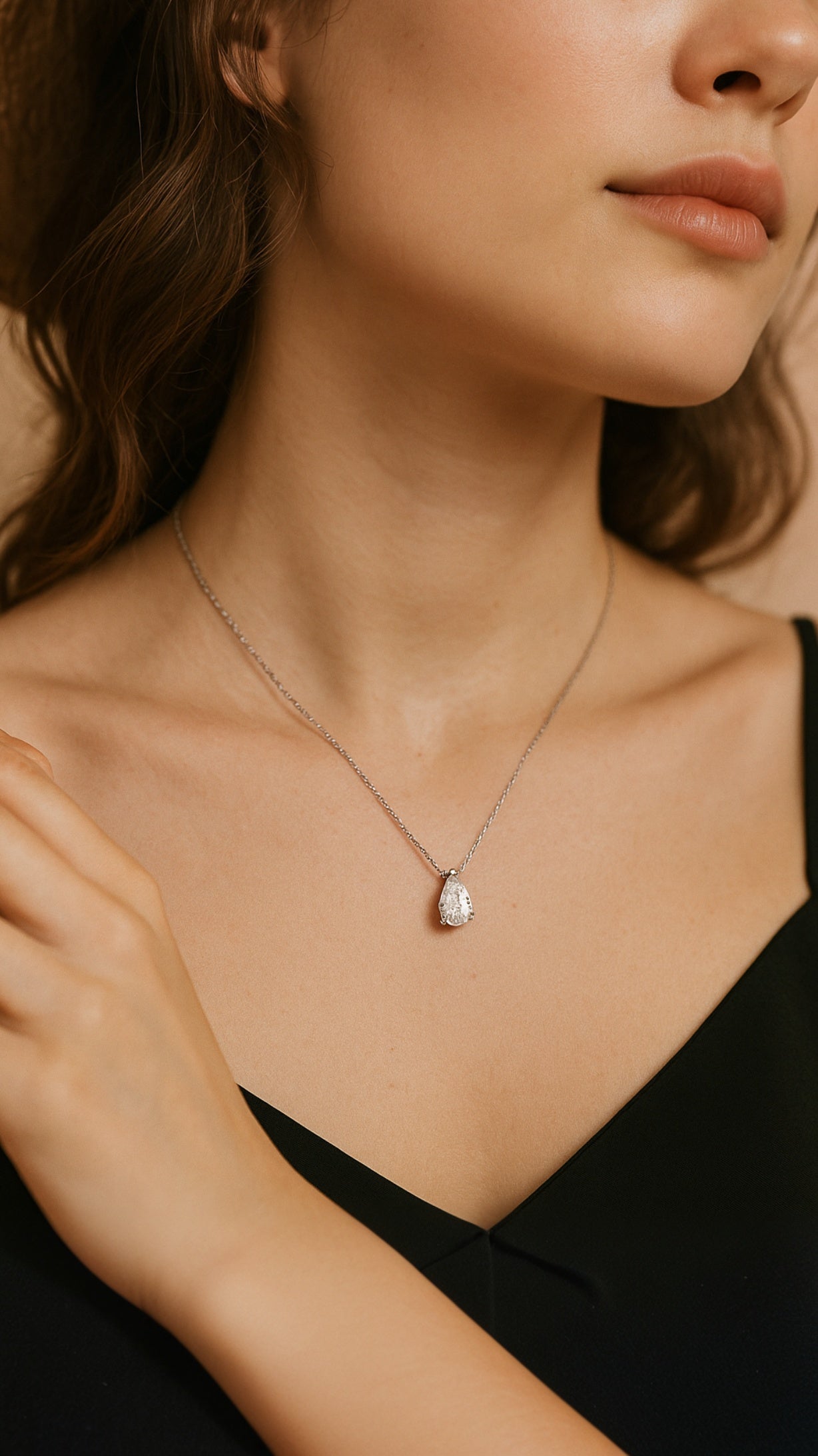 Moonlit Teardrop Necklace