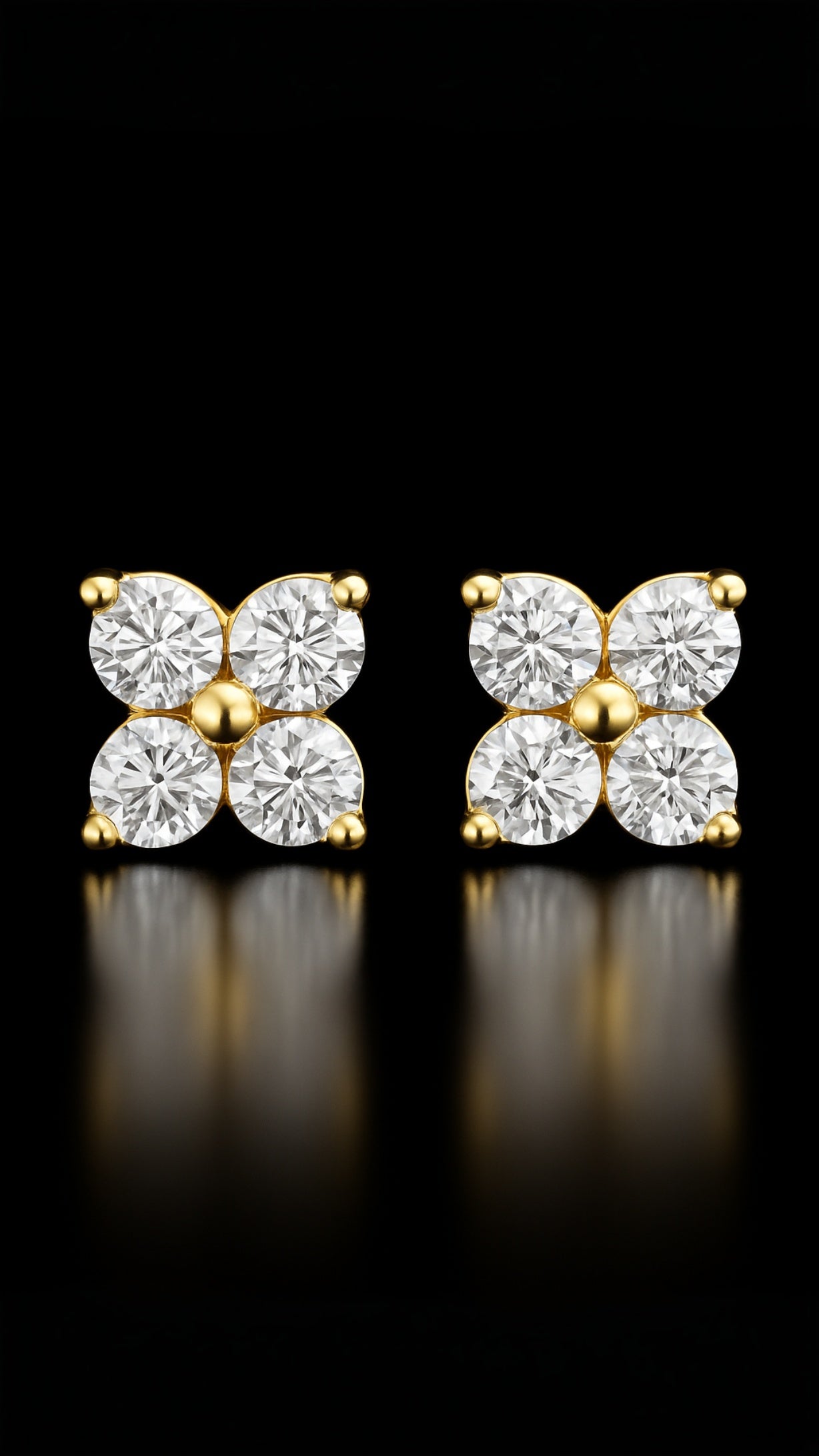 Pendientes de trébol celestial