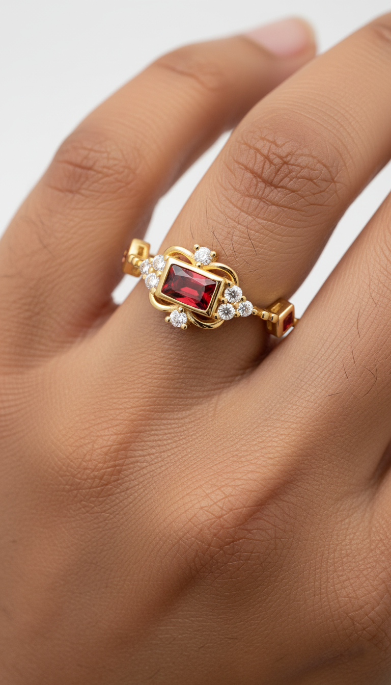 Ember Labyrinth Ring