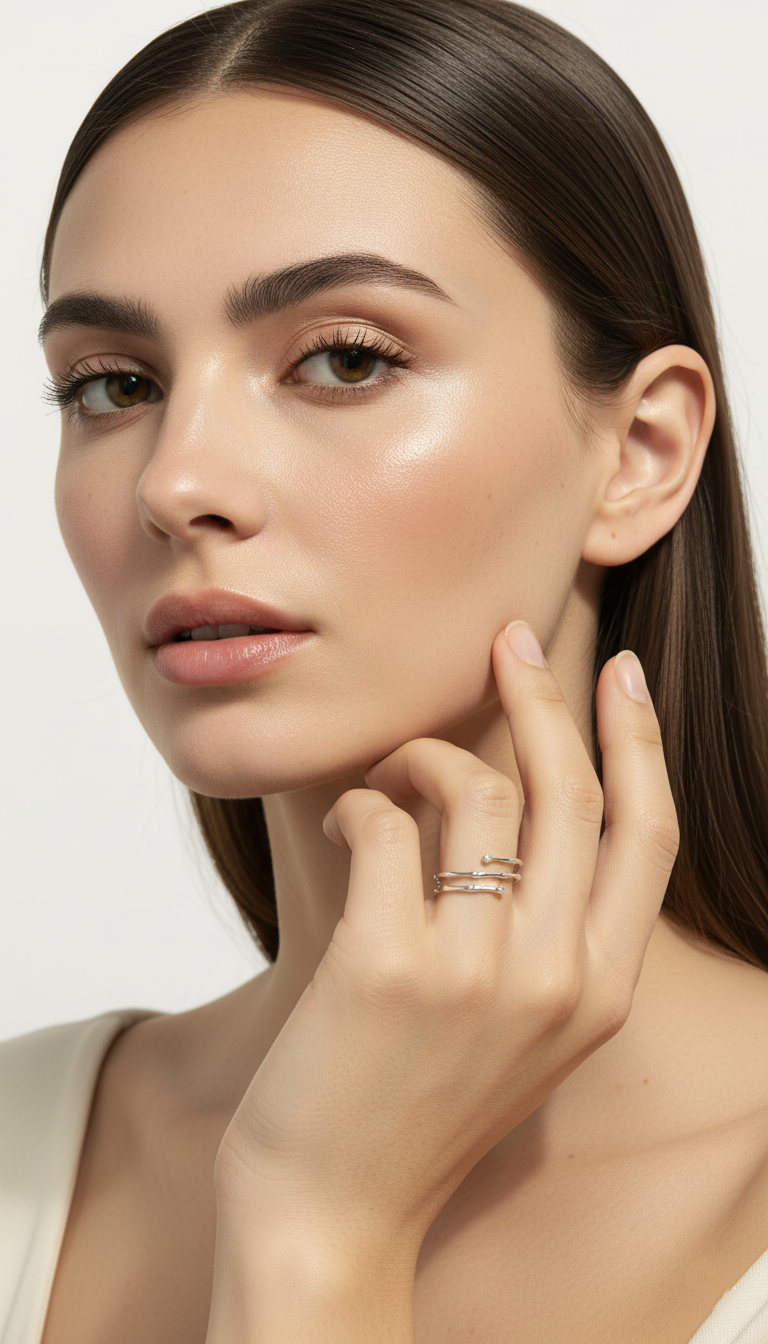 Moonlit Swirl Ring