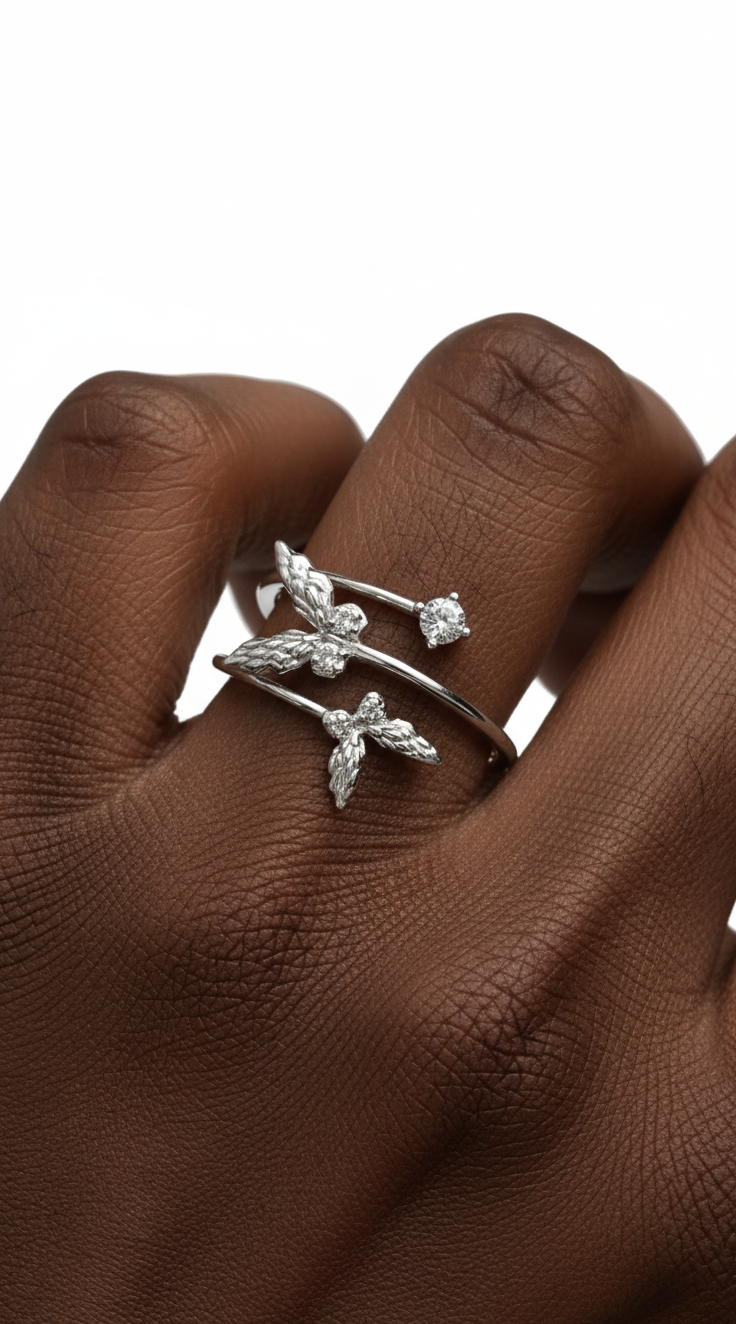Fluttering Swirl Ring