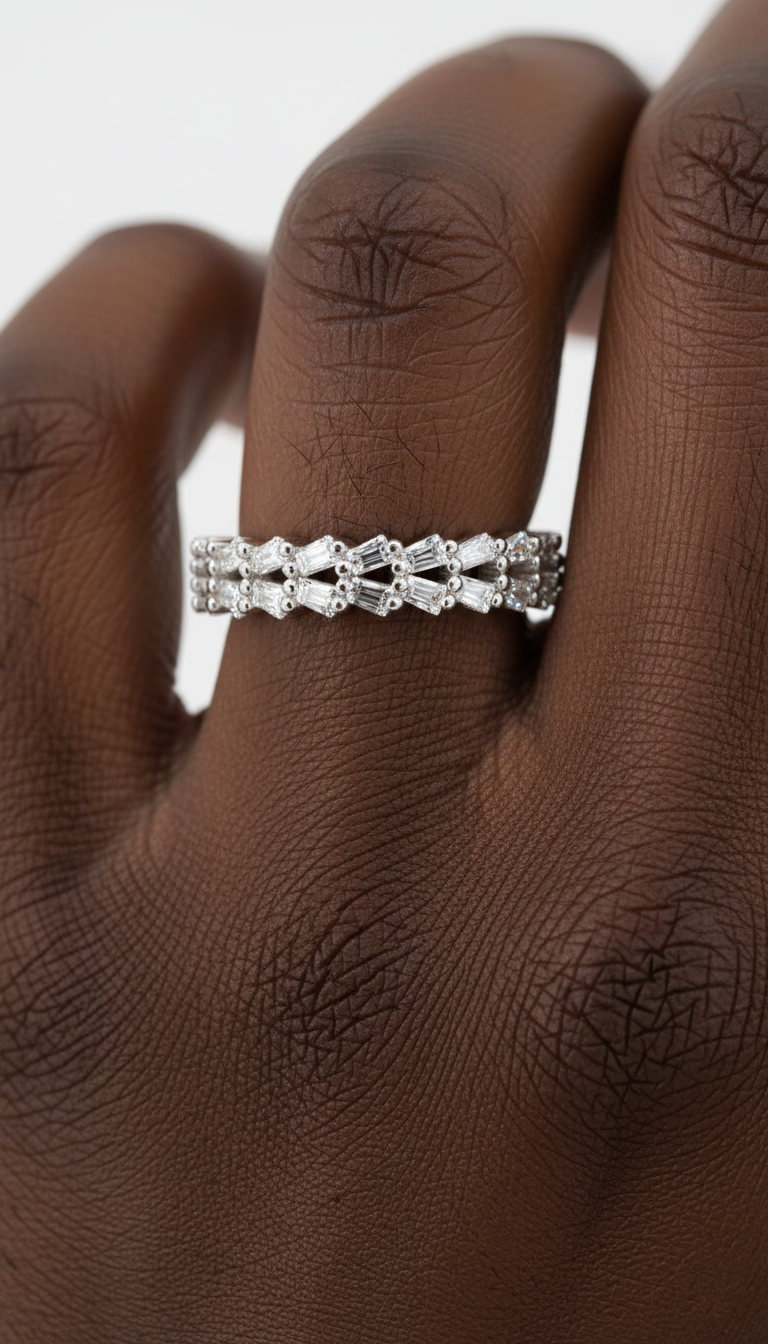 Shimmering Cascade Ring