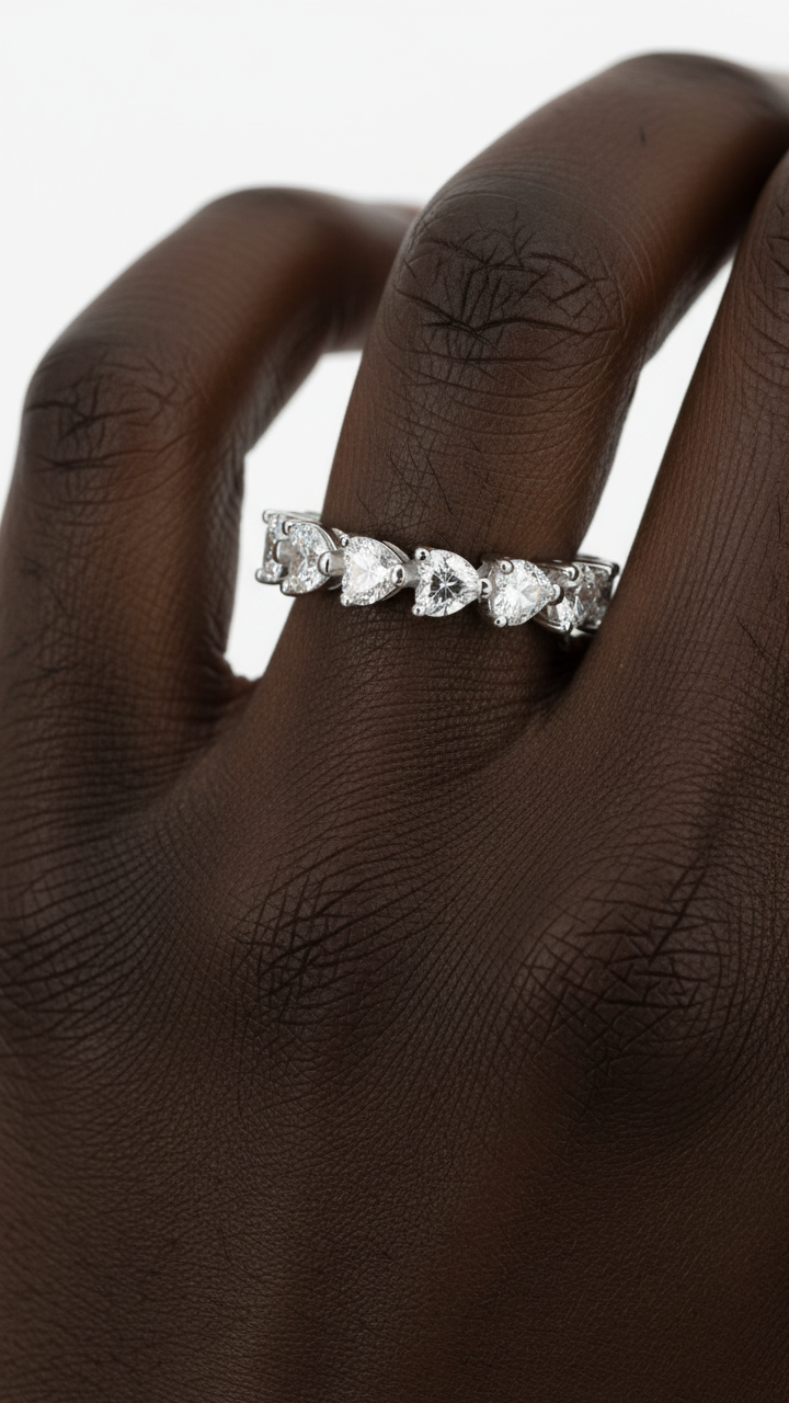 Hearts Cluster Ring