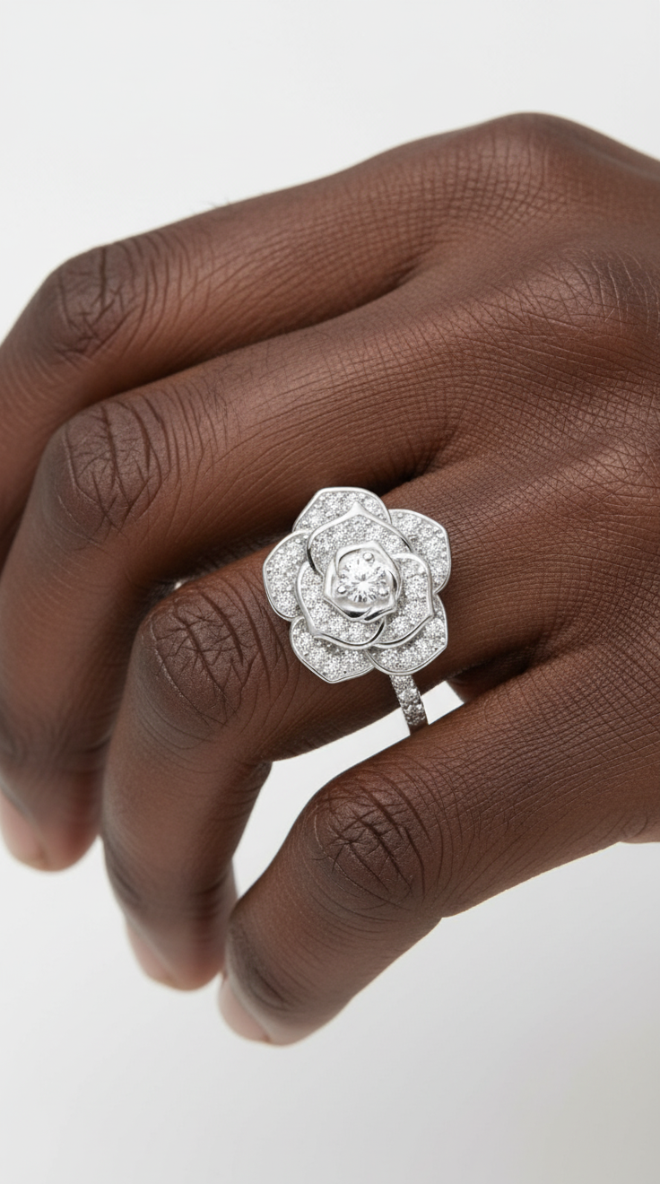 Diamond Blossom Ring