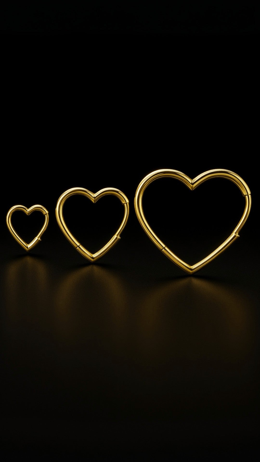 Hängande hjärtörhängen