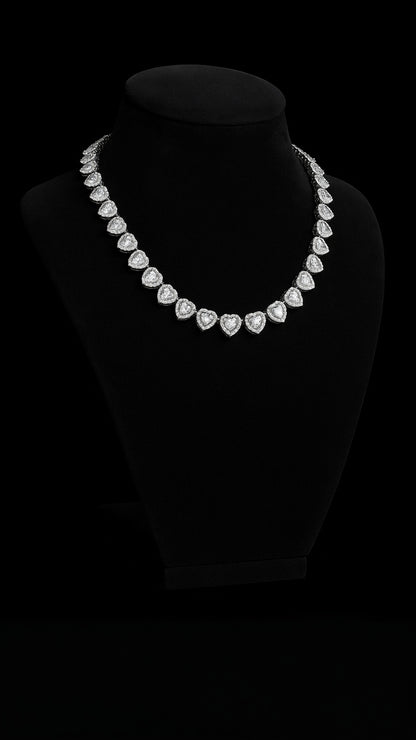 Crystal Hearts Necklace