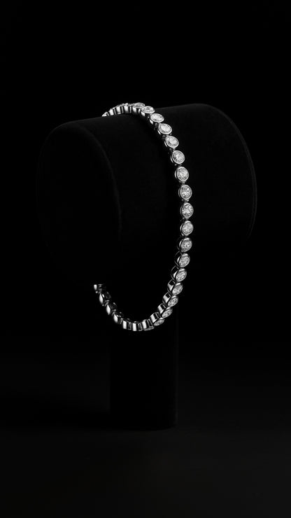 Pulsera de piedra lunar con órbita