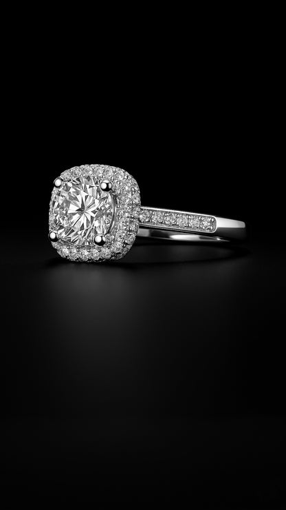 Anillo de diamantes majestuoso