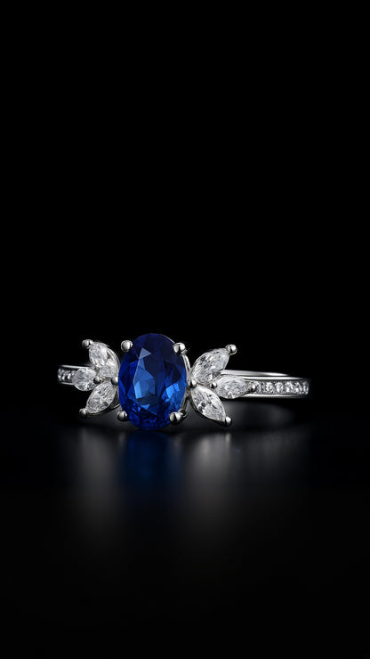 Anillo de serenata de zafiro