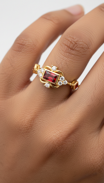 Ember Labyrinth Ring