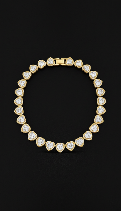 Crystal Hearts Necklace