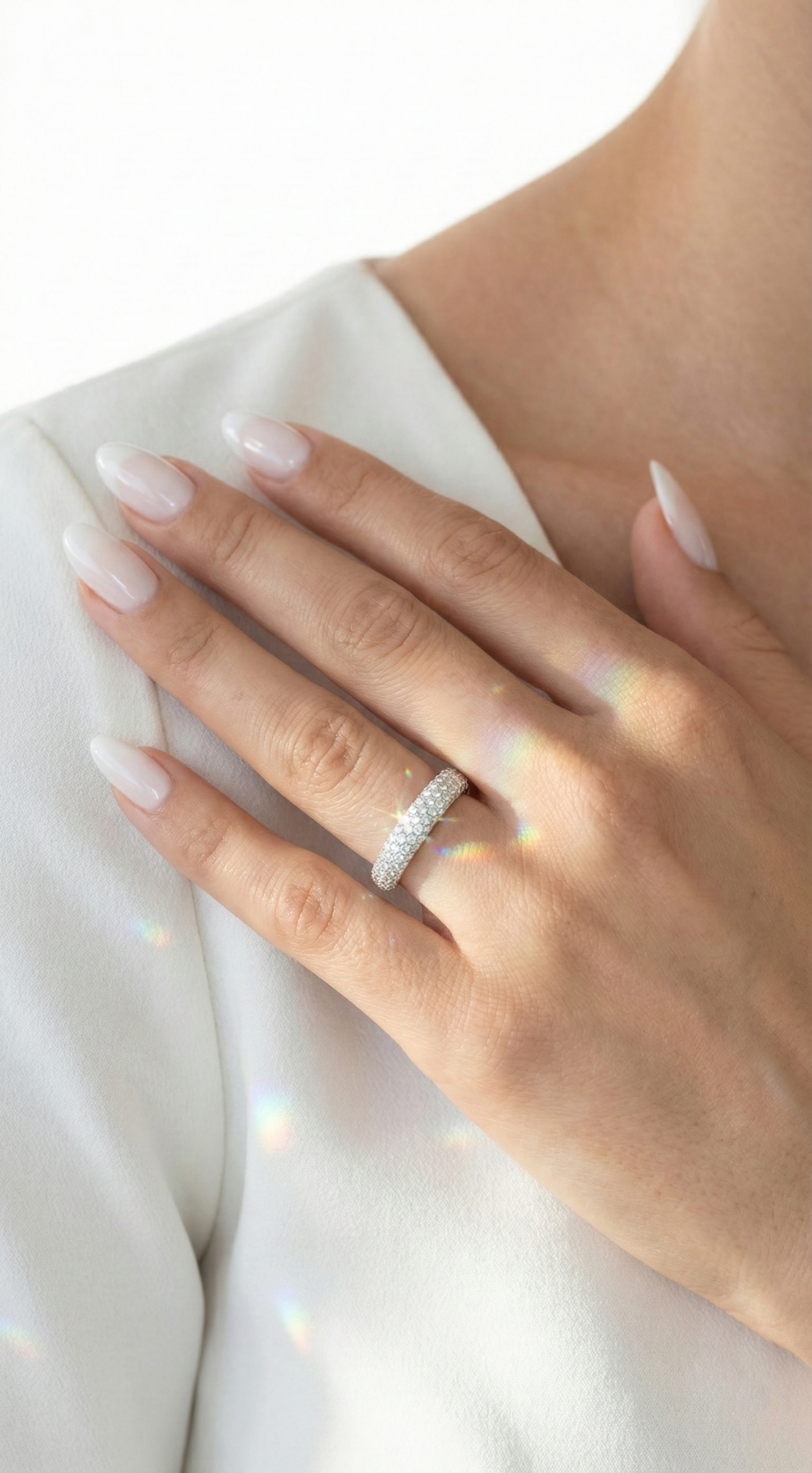 ダイヤモンドのささやきリング