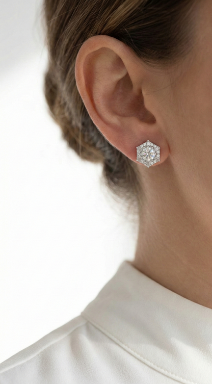 Space Snowflake Earrings