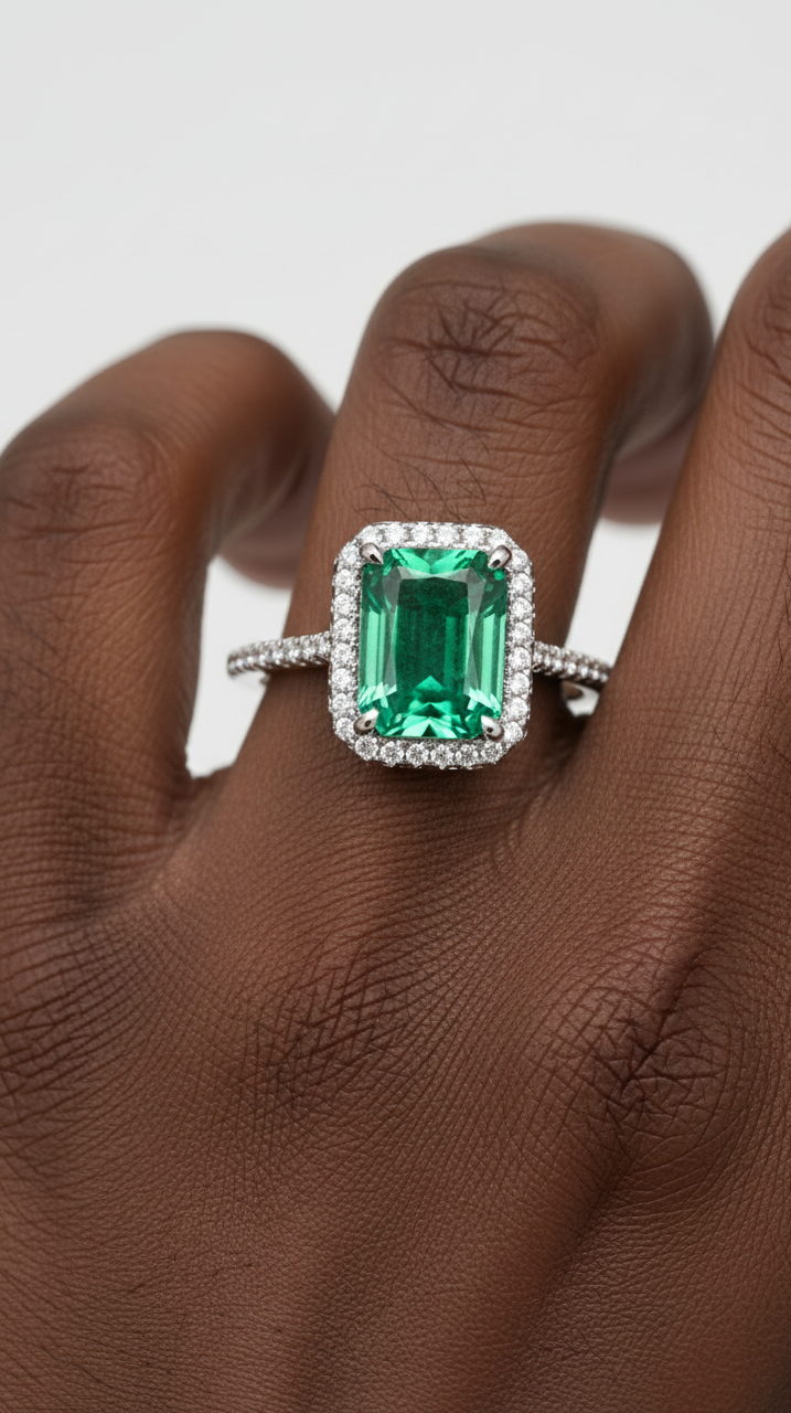 Anillo Majestuoso Esmeralda