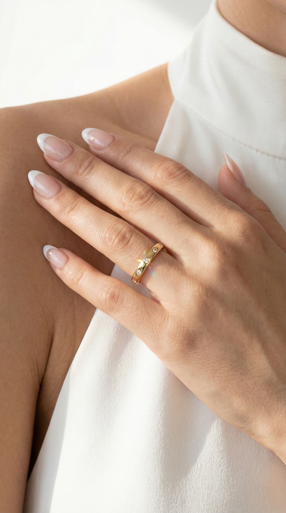 Bague opulente en onyx