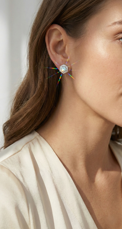 Space Snowflake Earrings