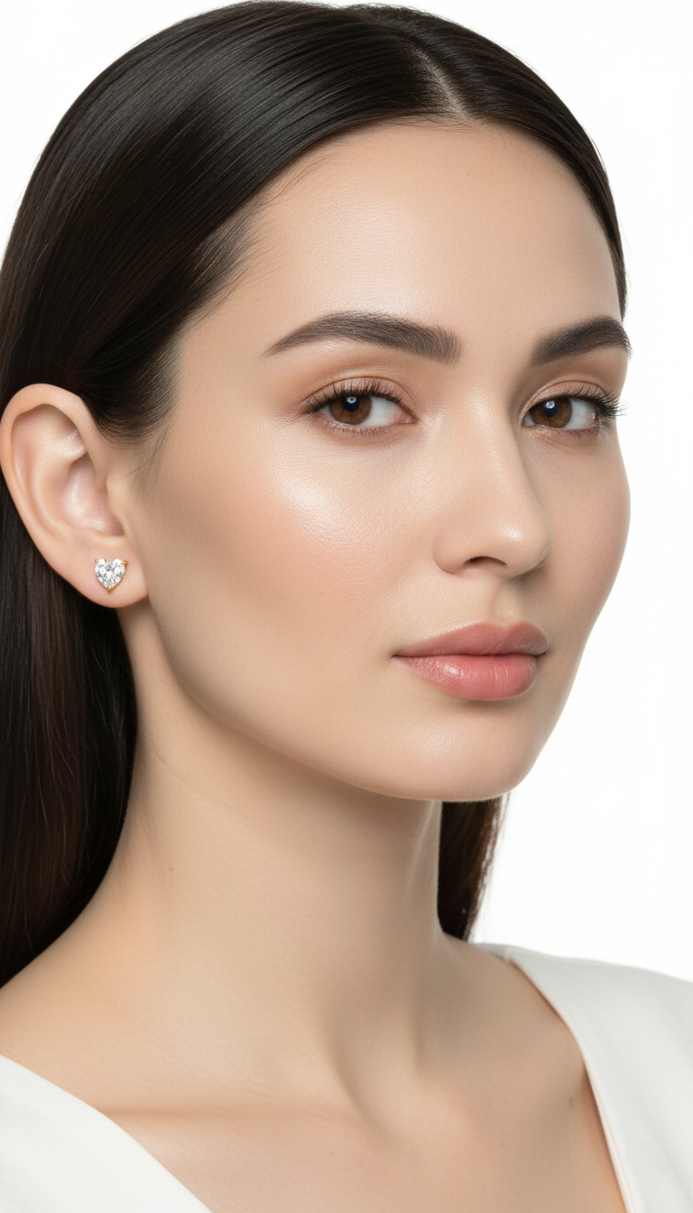 Passionerade Hjärta Örhängen