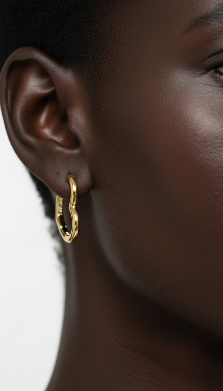 Hängande hjärtörhängen