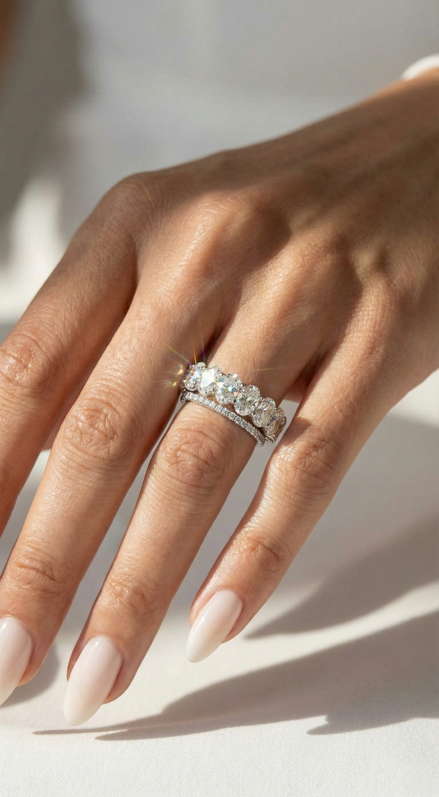 Bague Orbite en Pierre de Lune