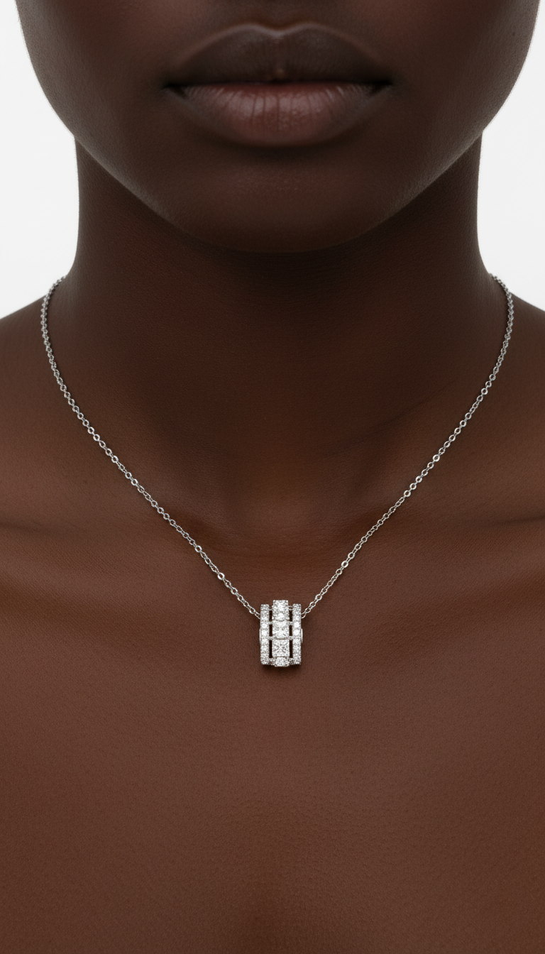 Smycke med sammanflätade gnistor