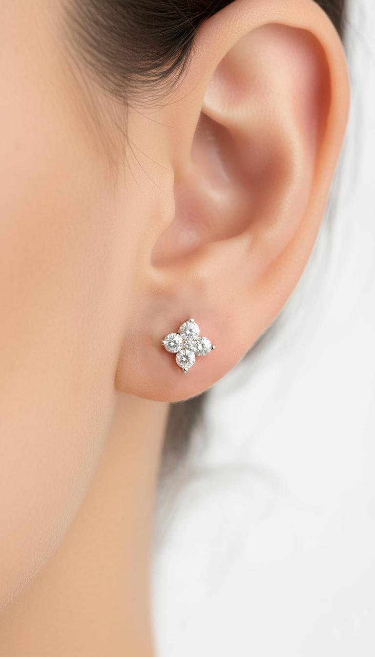 Pendientes de trébol celestial