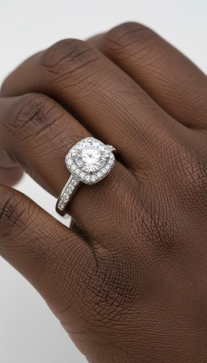 Anillo de diamantes majestuoso