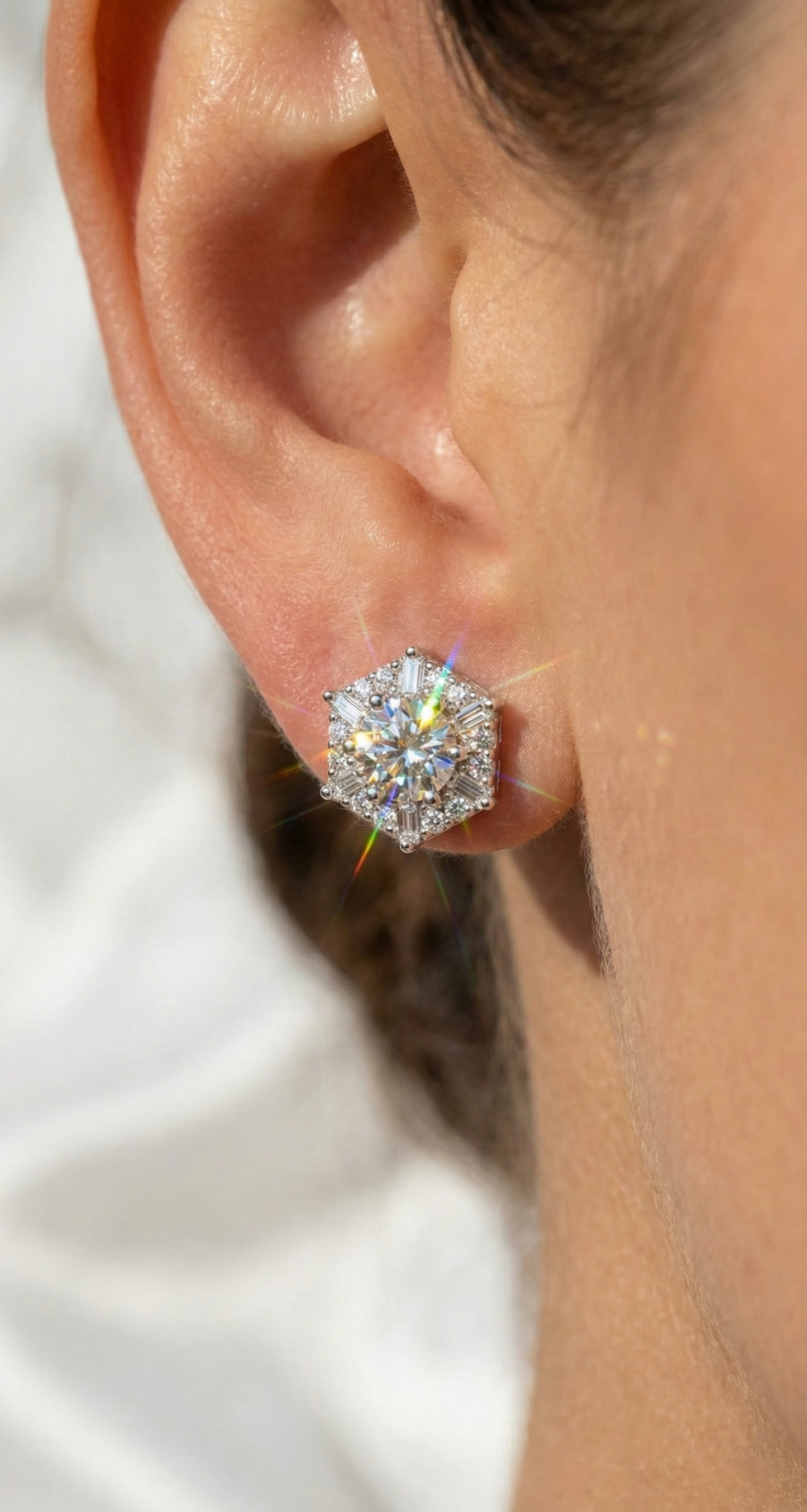 Space Snowflake Earrings