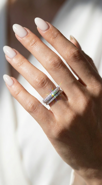 ダイヤモンドのささやきリング