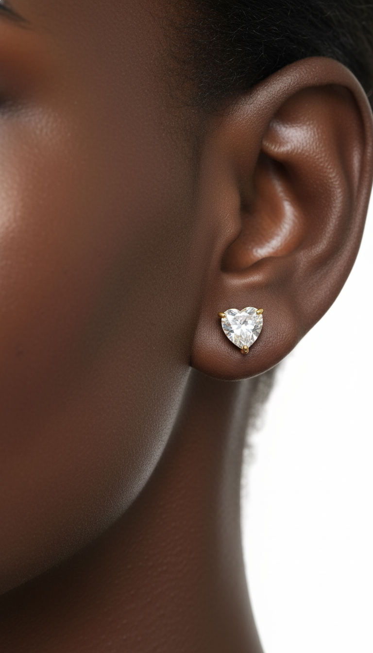 Passionerade Hjärta Örhängen