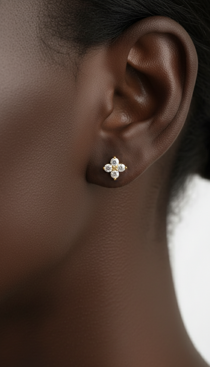 Pendientes de trébol celestial