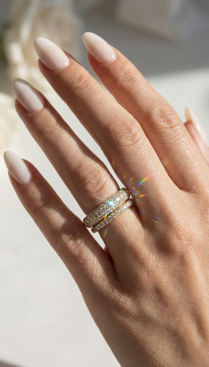 ダイヤモンドのささやきリング