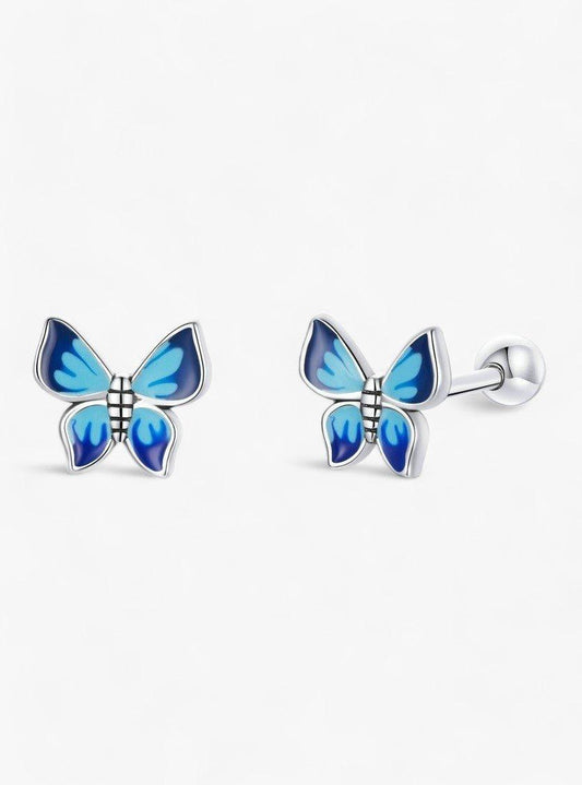 Blue Monarch Earrings - Diamoray