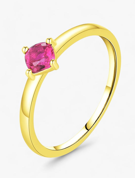 Crimson Ember Ring - Diamoray