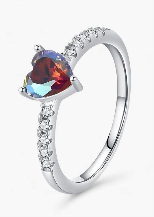 Crimson Heartbeat Ring - Diamoray