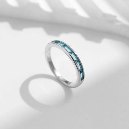 Cyan Cascade Ring - Diamoray