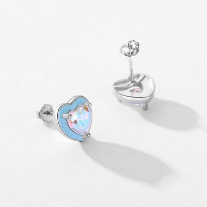 Iridescent Love Earrings - Diamoray