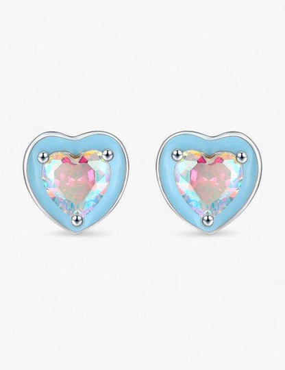 Iridescent Love Earrings - Diamoray