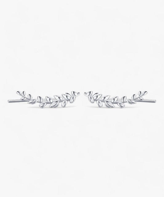 Leafy Luster Earrings - Diamoray