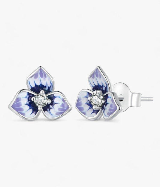 Pansy Petal Earrings - Diamoray