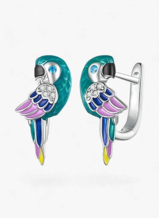 Parrot Paradise Earrings - Diamoray