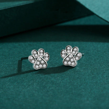 Precious Paw Prints Earrings - Diamoray