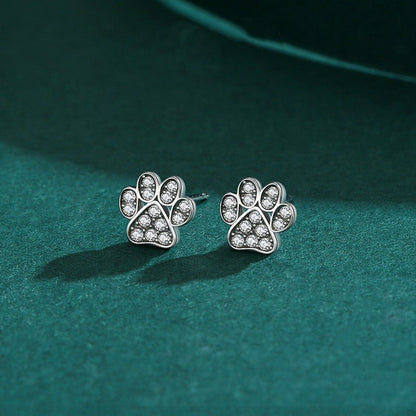 Precious Paw Prints Earrings - Diamoray