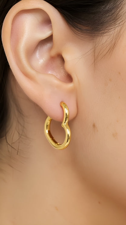 Hängande hjärtörhängen