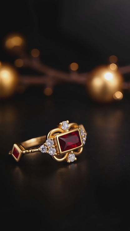 Ember Labyrinth Ring