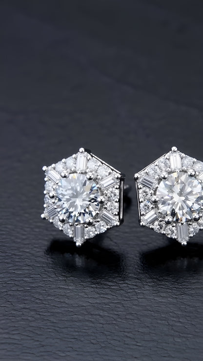 Space Snowflake Earrings