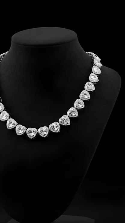 Crystal Hearts Necklace