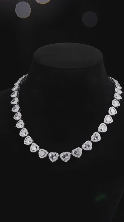 Crystal Hearts Necklace