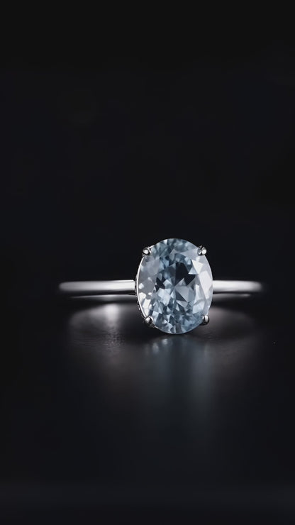 Aquamarine Radiance Ring