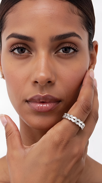 Shimmering Cascade Ring