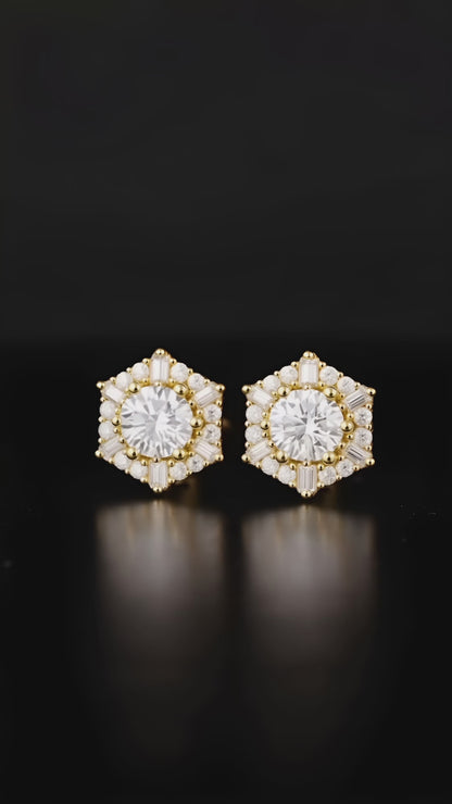 Rymd Snöflinga Örhängen